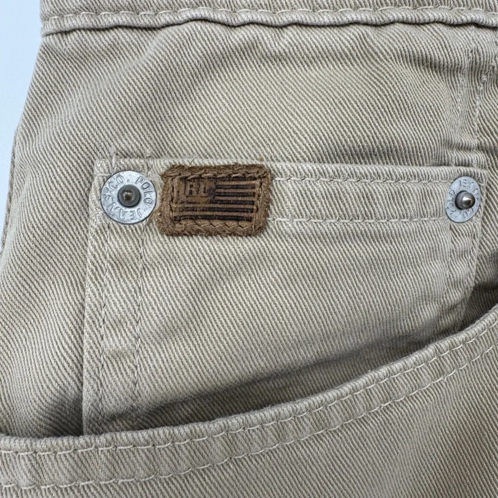 Polo Jeans Co Ralph Lauren Mens Khaki Straight Leg Cotton Pants 34x30‎ Tan 5898Y